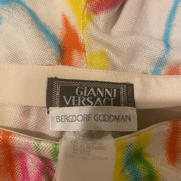 True vintage 1996 Gianni Versace pant-set “neon highlighter scribble” size 8/42 - Picture 10 of 11